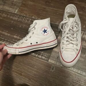 Converse white high tops
